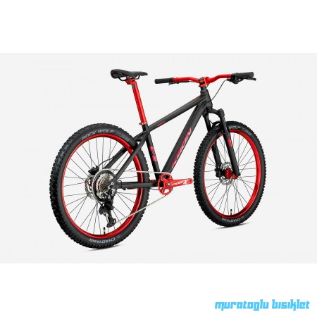 26J KRON REBEL 8V HD DAĞ BİSİKLETİ - MAT SİYAH KIRMIZI - 38 kadro
