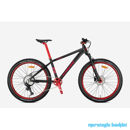 26J KRON REBEL 8V HD DAĞ BİSİKLETİ - MAT SİYAH KIRMIZI - 38 kadro