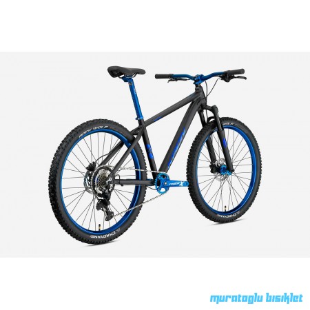 26J KRON REBEL 8V HD DAĞ BİSİKLETİ - MAT SİYAH MAVİ - 38 kadro