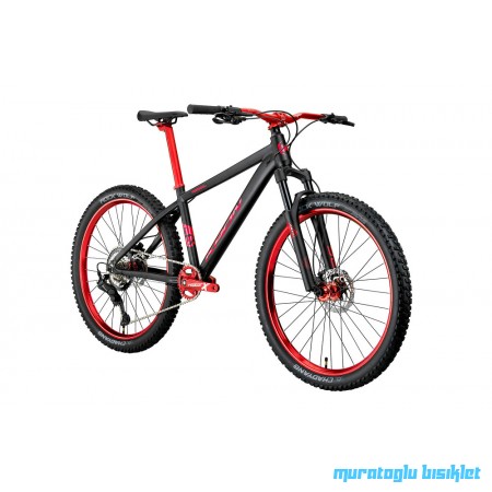 27.5J KRON REBEL 8V HD DAĞ BİSİKLETİ - MAT SİYAH KIRMIZI - 42 KADRO
