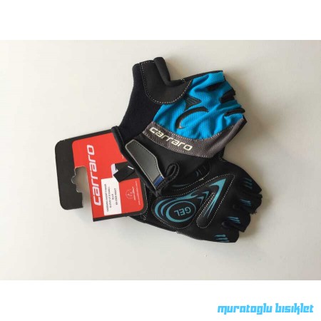 CARRARO KISA PARMAK ELDİVEN V7 B - SİYAH MAVİ - XL beden