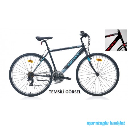 28J CARRARO ACTIVE 280 ŞEHİR BİSİKLETİ - SİYAH GRİ KIRMIZI - 49