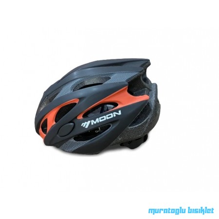 MOON MV-29  KASK IŞIKLI   - MAT SİYAH CARBON KIRMIZI - L