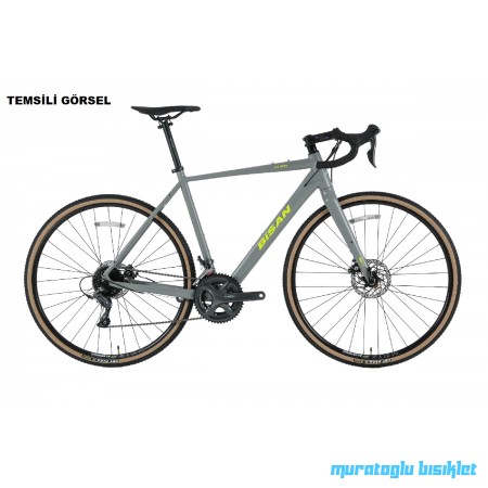 28J BİSAN ALL TRAIL ECO CLARIS 16V GRAVEL BİSİKLETİ - GRİ SİYAH - 56 KADRO