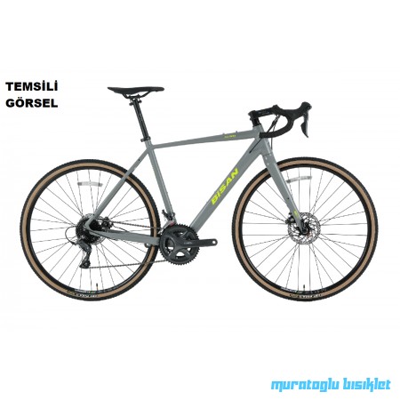 28J BİSAN ALL TRAIL ECO CLARIS 16V GRAVEL BİSİKLETİ - MAT SİYAH KIRMIZI - 56 KADRO