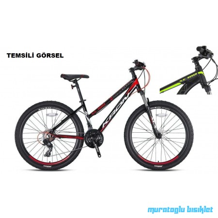 27.5J KRON XC 100 LADY DAĞ BİSİKLETİ - SİYAH GRİ NEON SARI- 38 KADRO