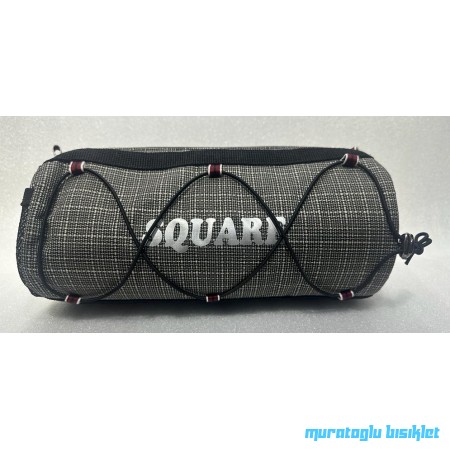 SQUARE S-795 Gidon yatay Silindir çanta - GRİ SİYAH
