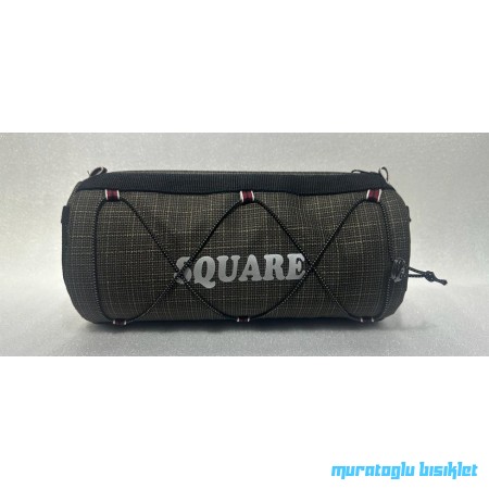SQUARE S-795 Gidon yatay Silindir çanta - KAHVE SİYAH