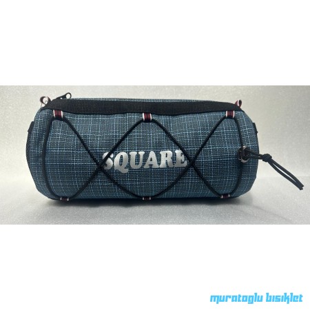 SQUARE S-795 Gidon yatay Silindir çanta - MAVİ SİYAH