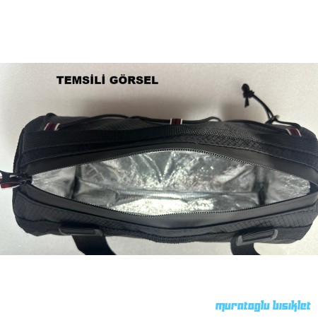 SQUARE S-795 Gidon yatay Silindir çanta - PEMBE SİYAH