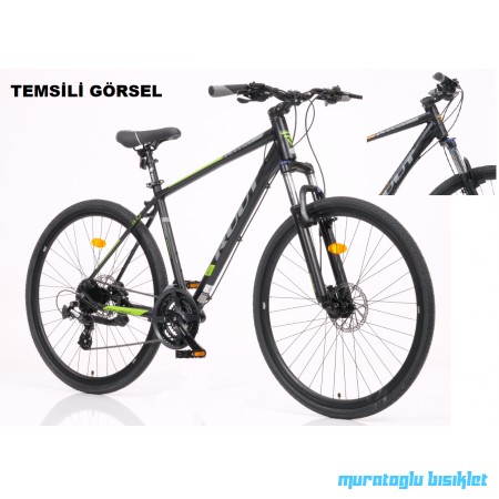 28J RUUT LEGENT 3.0 24V HD ŞEHİR BİSİKLETİ - SİYAH TURUNCU - 49 KADRO