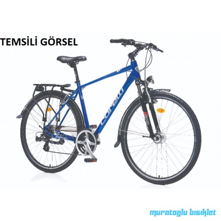 28J CORELLİ ÖZEL SERİ GOWITH 1.0 ŞEHİR BİSİKLET - MAVİ SİYAH - 49 KADRO