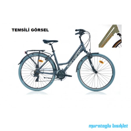 28J CARRARO ELITE 705 V SEHIR BİSİKLETİ - MAT METALİK YEŞİL KAHVE - 46 KADRO