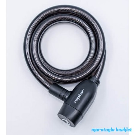 RAPTOR - Anahtarlı Halat Kilit - 12X120 - Siyah