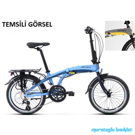 20J CARRARO FLEXI 116 VB KATLANIR BİSİKLET - MAT KÜL GRİ SİYAH SARI