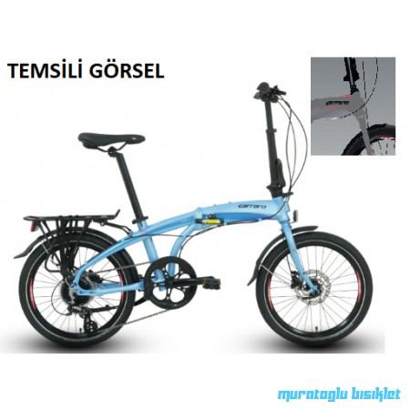 20J CARRARO FLEXI 108 HD KATLANIR BİSİKLET - KOYU GRİ SİYAH KIRMIZI
