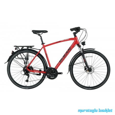 28J BİSAN TRX 8500 CITY ŞEHİR BİSİKLETİ - MAT KIRMIZI SİYAH - 54 KADRO