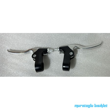 TAIWAN FREN KOLU HJ-365AD ÇIFT FREN AL. KELEPÇE, KOL AL. 3 PARMAK - SİYAH GÜMÜŞ