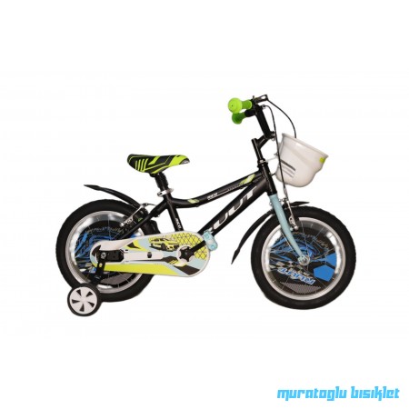 16J RUUT RICO ÇOCUK BİSİKLETİ - SİYAH LİME TURKUAZ