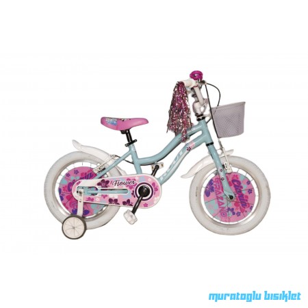 16J RUUT FLOWERS KIZ ÇOCUK BİSİKLETİ - TURKUAZ