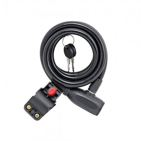 DT Kilit - Halat, 12x1500, Anahtarlı, Braket, HC-83105, Siyah