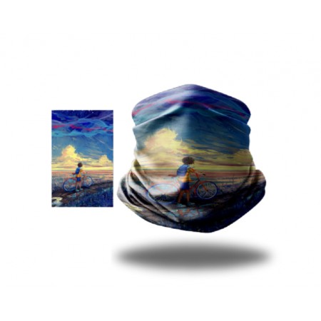 TEX XBYC 6513 BANDANA - MAVİ SARI PEMBE