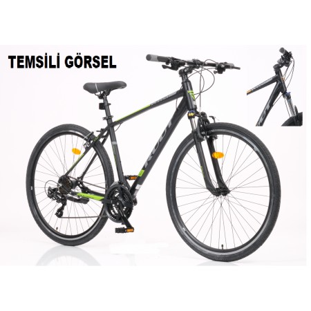 28J RUUT LEGENT 1.0 21V VB ŞEHİR BİSİKLETİ - SİYAH TURUNCU - 51 KADRO