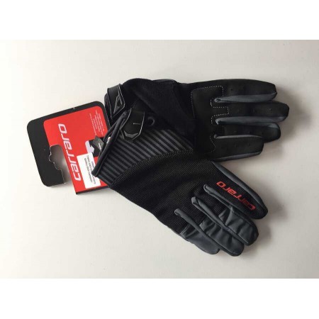 CARRARO UZUN PARMAK ELDİVEN SİYAH PK-3020 - SİYAH GRİ - XLARGE