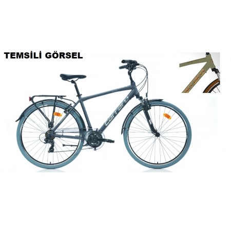 28J CARRARO ELITE 704 V ŞEHİR BİSİKLETİ - MAT METALİK YEŞİL KAHVE - 48 KADRO