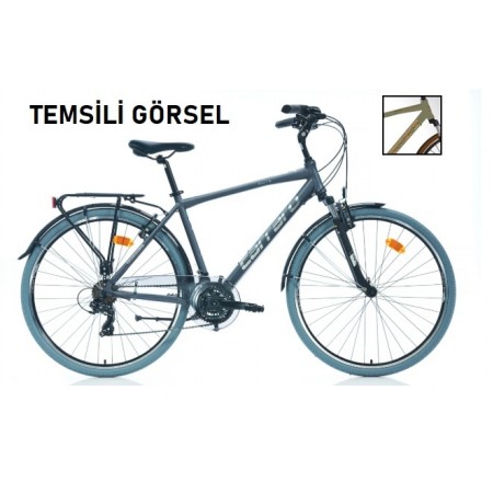 28J CARRARO ELITE 704 V ŞEHİR BİSİKLETİ - MAT ANTRASİT GRİ KROM - 48 KADRO