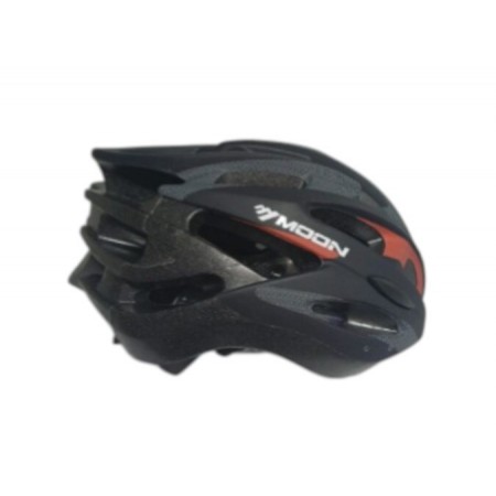 MOON MV-88  KASK IŞIKLI  -  SİYAH KIRMIZI - L