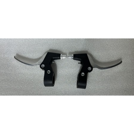 TAIWAN FREN KOLU HJ-342PDV ÇIFT V-FREN PLASTIK KELEPÇE, AL. KOL 3 PARMAK - SİYAH GÜMÜŞ