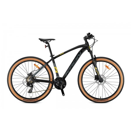 27.5J KRON XC 100 HD 21V DAĞ BİSİKLETİ - MAT SİYAH SARI FÜME - 38 KADRO