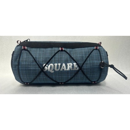 SQUARE S-795 Gidon yatay Silindir çanta - MAVİ SİYAH