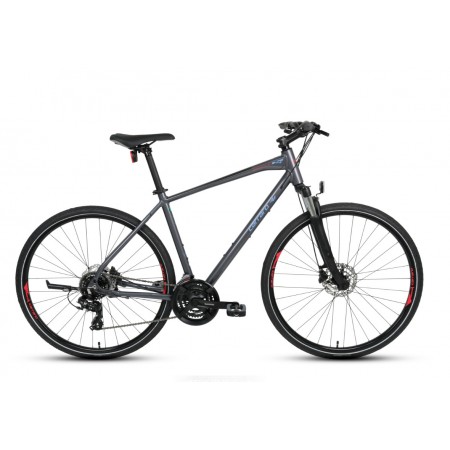 28J CARRARO SPORTIVE 223 ŞEHİR BİSİKLETİ - ANTRASİT KIRMIZI MAVİ - 51 KADRO