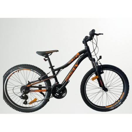 24J BİSAN KDX 2800 V FREN DAĞ BİSİKLETİ - MAT SİYAH TURUNCU - 30 kadro
