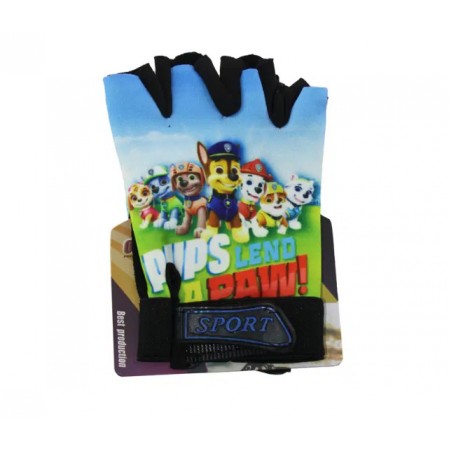 TEX XBYC HJ-1509  KIZ ÇOCUK ELDİVENİ - Mini Paw Patrol - YEŞİL MAVİ