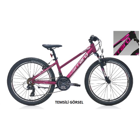 24J CARRARO FORCE 401 DAĞ BİSİKLETİ - MAT SİYAH FUŞYA