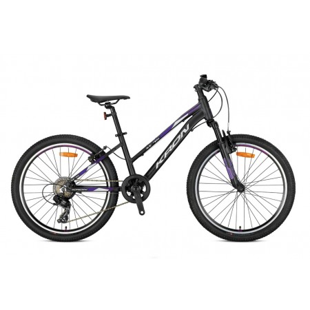 20J KRON XC75 LADY 7VİTES ÇOCUK BİSİKLETİ - MAT SİYAH MOR GRİ MAVİ