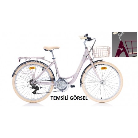 26J CARRARO JULIET ŞEHİR BİSİKLETİ - MAT MÜRDÜM KROM KREM - 43