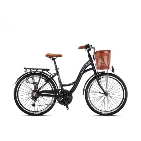 24J GERONI TOURER 21V VB ŞEHİR BİSİKLETİ - MAT SİYAH GRİ KAHVE - 40 KADRO