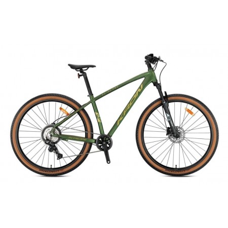 27.5J KRON XC 100 PRO HD DAĞ BİSİKLETİ - MAT HAKİ PARLAK SARI - 38 KADRO
