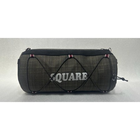 SQUARE S-795 Gidon yatay Silindir çanta - KAHVE SİYAH