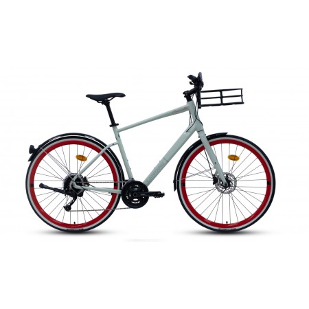 28J CARRARO COMMUTER ŞEHİR BİSİKLETİ - GRİ KIRMIZI - 48 KADRO