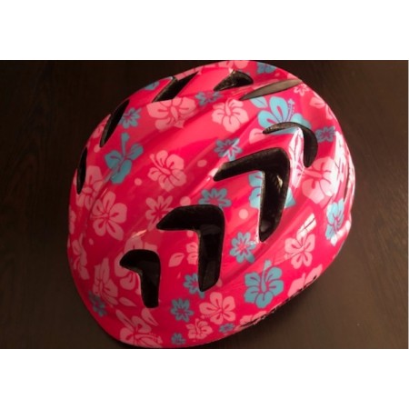 MOON M-7 ÇOCUK KASK ÇİÇEKLİ - PEMBE MAVİ - S