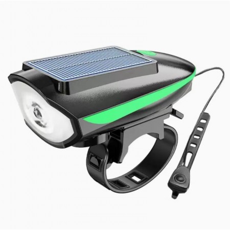 KRYPT - XBYC-6163 SOLAR ÖN FAR ve KORNA ŞARJLI - SİYAH YEŞİL