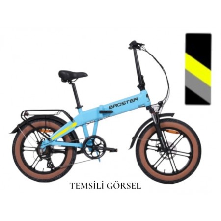 20J BROSTER VOLTECH KATLANIR ELEKTRİKLİ BİSİKLET - METALİK MAT SİYAH