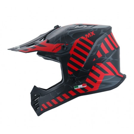 SWAY - FS-618 ALERT CROSS KASK - SİYAH KIRMIZI - XLARGE BEDEN