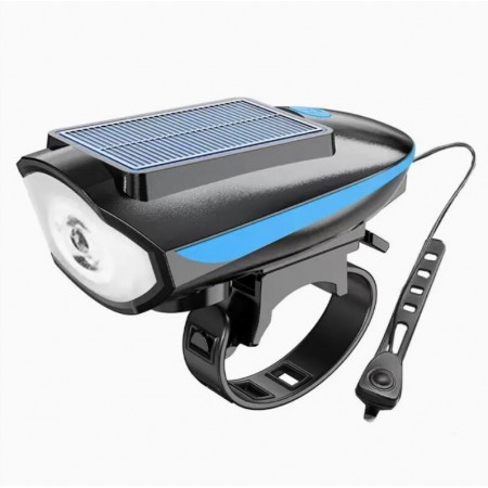KRYPT - XBYC-6163 SOLAR ÖN FAR ve KORNA ŞARJLI - SİYAH MAVİ
