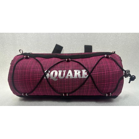 SQUARE S-795 Gidon yatay Silindir çanta - PEMBE SİYAH
